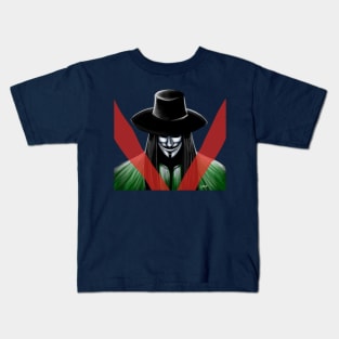 the mask for v for vendetta Kids T-Shirt